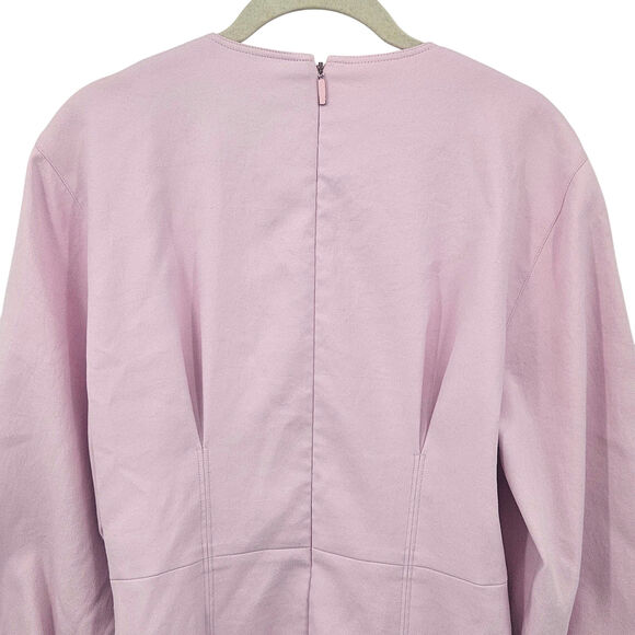 TIBI Lace-Up Crepe Midi Dress Purple Lilac‎ Size 8 - Picture 14 of 16